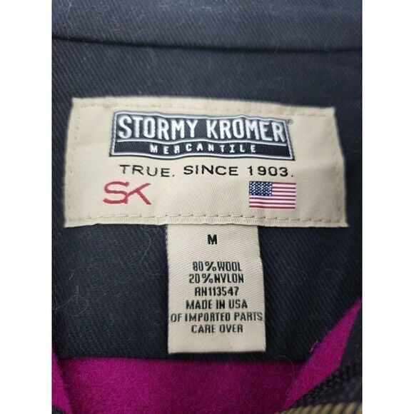 Stormy Kromer SK The Ida Outfitter Fushia Raspberry Pink Vest Wool Full Zip - Picture 6 of 15